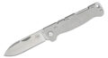 Boker Plus (01BO865) "Atlas" Manual Folder, 2.80" D2 Satin Drop Point Blade, Stainless Steel Handle, Lock Back