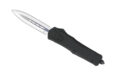 Cobratec (LBFS-3DAGNS) "Large FS-3" Dual Action OTF, 3.50" D2 Satin Dagger Blade, Black Aluminum Handle with Glass Breaker