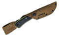 Gerber (G1818) "Downwind Caper", 4.25" 7Cr17MoV Stonewash Drop Point Blade, Black/Green Textured G-10 Handle, Waxed Canvas Sheath