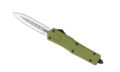 Cobratec (LODCFS-3DAGNS) "Large FS-3" Dual Action OTF, 3.50" D2 Satin Dagger Blade, OD Green Aluminum Handle with Glass Breaker