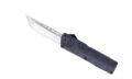 Cobratec (NYCTLWTNS) "Lightweight" Dual Action OTF, 3.25" D2 Satin Tanto Blade, NYPD Blue Aluminum Handle