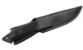 Beretta (BE79178) "Loveless Hunter" Fixed Blade, 3.75" 440C Satin Drop Point Blade, Black Zytel Handle, Black Leather Sheath
