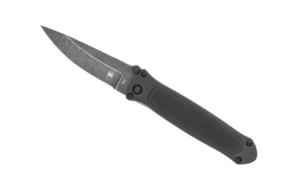 Cobratec (BLKHRQS) "Quick Strike" Automatic Folder, 3.25" 440C Satin Drop Point Blade, Black G-10 Handle, Liner Lock