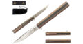 DEF-CON (TF9389-1) "Suit" Manual Folder, 3.65", M390, Satin Brush Drop Point Blade, Bronze Titanium Handle with Carbon Fiber Inlays, Frame Lock