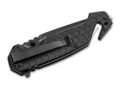 Boker Plus / Dönges (01DG003) "Basic Tactical" Manual Folder, 3.43" Black Partially Serrated Tanto Blade, Black Aluminum Handle, Liner Lock