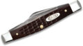 Case (00081) "Small Stockman" Non-Locking Folder, 2"/1.5"/1.49" Stainless Steel Satin Clip Point/Sheepsfoot/Pen Blades, Brown Synthetic Handle, Slip Joint