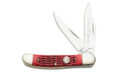 Boker (110811) "Copperhead" Non-Locking Folder, D2 Mirror Polish Clip Point Blades, Red Jigged Bone Handle, Slip Joint