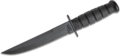 KA-BAR (1266) "KA-BAR Modified Tanto" Fixed Blade, 8" 1095 Cro-Van Black Modified Tnato Blade, Black Kraton G Synthetic Handle, Black FRN Handle