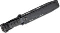 KA-BAR (1266) "KA-BAR Modified Tanto" Fixed Blade, 8" 1095 Cro-Van Black Modified Tnato Blade, Black Kraton G Synthetic Handle, Black FRN Handle
