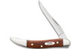 Case (28703) "Small Toothpick" Non-Locking Folder, 2.25" Stainless Steel Mirror Polished Clip Point Blade, Smooth Chestnut Bone Handle, Slip Joint