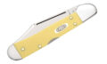 Case (30116) "Mini Copperlock" Manual Folder, 2.72" High Carbon Mirror Polish Clip Point Blade, Yellow Synthetic Handle, Lockback