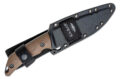 KA-BAR (7503) "Jarosz Turok" Fixed Blade, 6.25" 1095 Cro-Van Black Clip Point Blade, Brown Ultramid Handle, Black Celcon Plastic Sheath