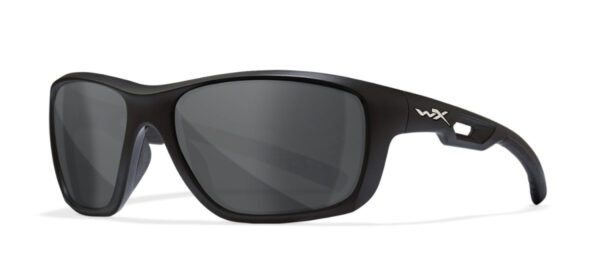 Wiley X (ACASP01) "Aspect" Smoke Grey Impact Resistant Lenses, Matte Black Frames