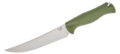 Benchmade (15500-04) "Meatcrafter" Fixed Blade, 6.08" CPM-154 Stonewashed Trailing Point Blade, Dark Olive Santoprene Handle, Dual Orange/Gray Boltaron Sheath