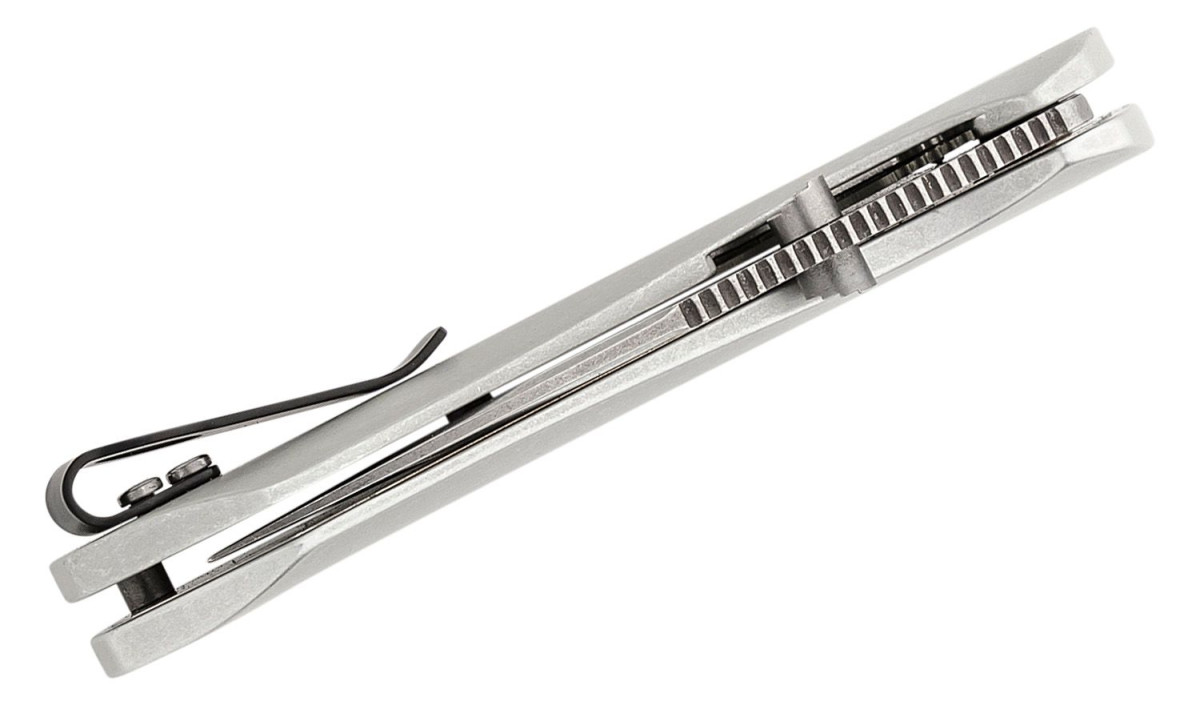 Case (36553) "Westline" Assisted Open Folder, 3.19" CPM S35VN Stonewash Drop Point Blade, Bare Silver Aluminum Handle, Liner Lock - Image 3