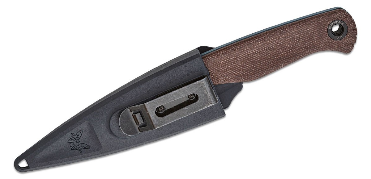 Benchmade 203BT-01 "Dacian" Brown Canvas Micarta, Spear Point Blade - Image 4