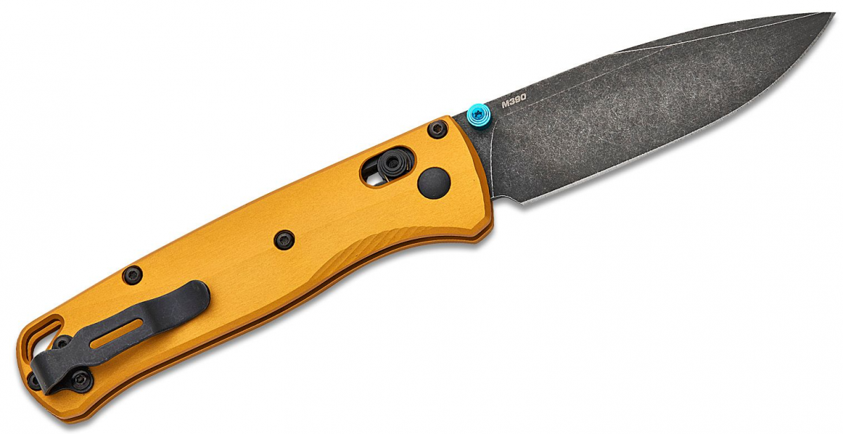 Benchmade 535BK-07 "Bugout" AXIS-Lock Knife, Burnt Brass & M390 - Image 2