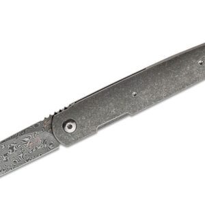 Boker Plus (01BO174DAM) "LRF" Manual Folder, 3.39" Damascus Drop Point Blade, Titanium Handle, Liner Lock