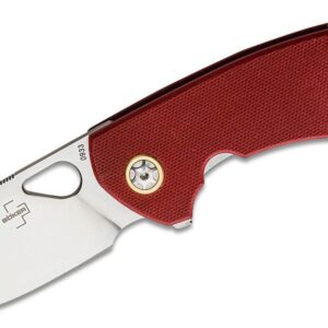 Boker Plus (01BO385) "Little Friend" Manual Folder, 3.09" CPM-S35VN Satin Drop Point, Red G-10 Handle, Liner Lock