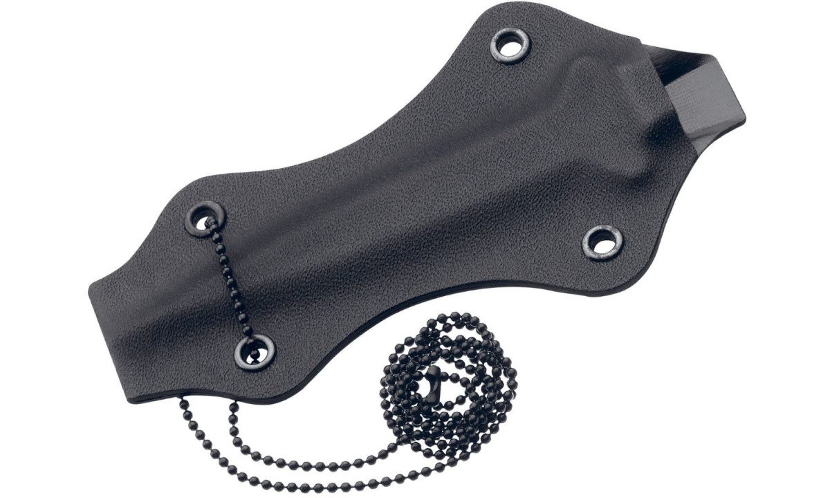 Boker Plus (02BO275) "Neck Wedge" Fixed Blade, 4.21" 440C Black Titanium Coated Dagger Blade, Black G-10 Handle, Kydex Sheath - Image 2