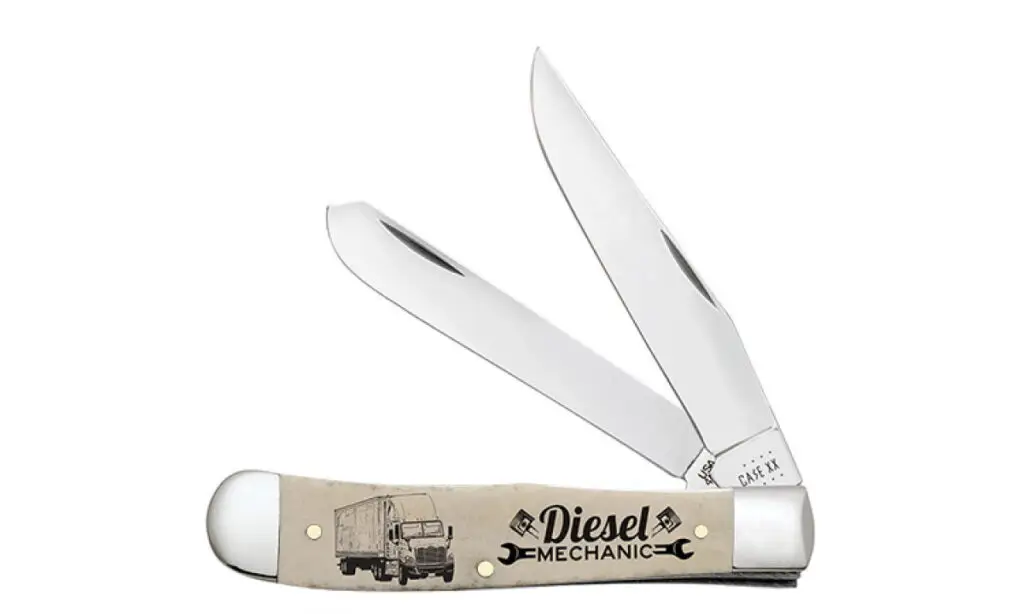 case-1067638-trapper-non-locking-folder-3-24-3-27-stainless-steel-mirror-polish-clip-point-spey-blades-diesel-mechanic-design-bone-handle-slip-joint