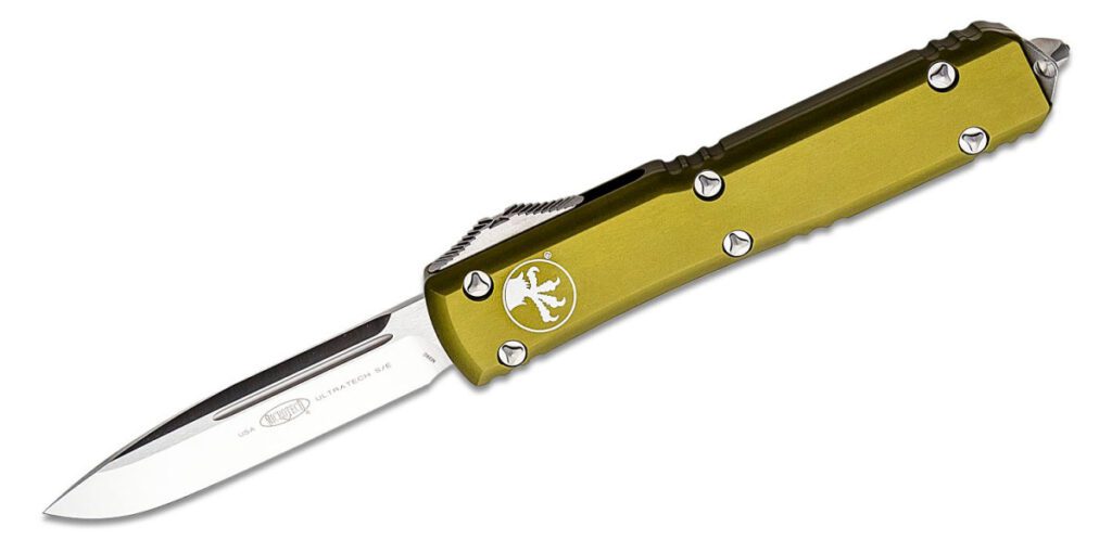 microtech-121-4od-ultratech-dual-action-otf-3-35-m390-satin-drop-point-blade-od-green-anodized-6061-t6-aluminum-handle-with-glass-breaker