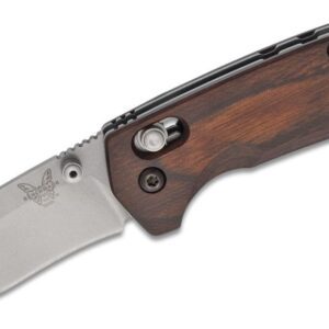 Benchmade (15031-2) "North Fork" Manual Folder, 2.97" CPM-S30V Satin Drop Point Blade, Stabilized Wood Handle, AXIS Lock