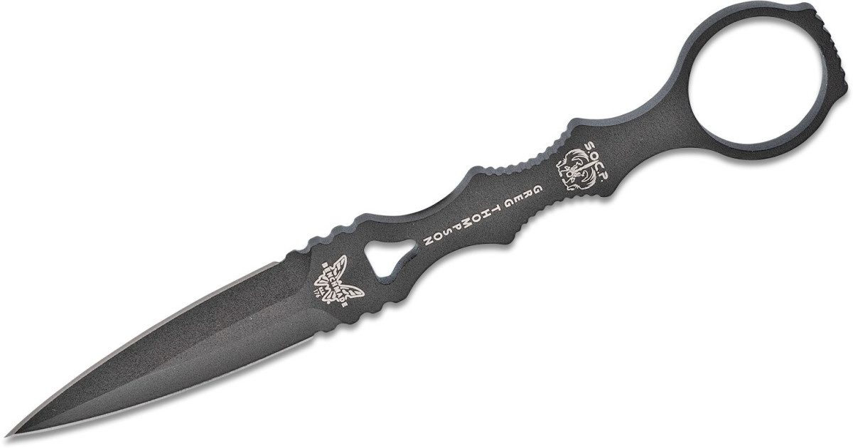 benchmade-176bk-socp-fixed-blade-3-22-440c-black-dlc-dagger-blade-skeletonized-handle-with-finger-ring-black-pim-sheath