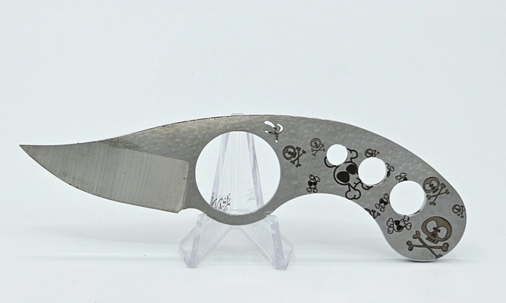 pierre-supper-fred-perrin-fpgb-e-engraved-bowie-lagriffe-fixed-blade-1-875-12c27-satin-bowie-clip-point-blade-skeleton-handle-kydex-sheath