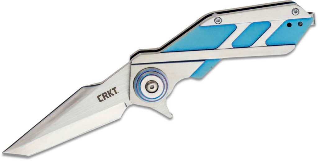 crkt-2391-deviation-manual-folder-3-1-8cr14mov-mirror-polish-tanto-blade-stainless-steel-handle-with-titanium-nitride-inlays-liner-lock