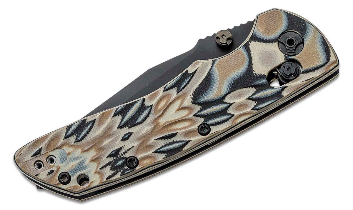 HOUGE (24277) "Deka" Manual Folder, 3.25" CPM-20CV Black Cerakote Clip Point Blade, Black/Flat Dark Earth G-Mascus Handle, Able Lock - Image 2
