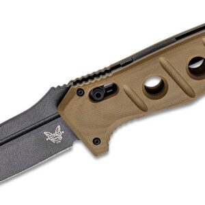 Benchmade (2750GY-3) "Auto Adamas" Automatic Folder, 3.82" CPM-CruWear Tungsten Grey Cerekote Drop Point Blade, Black G10 Handle, Axis Lock