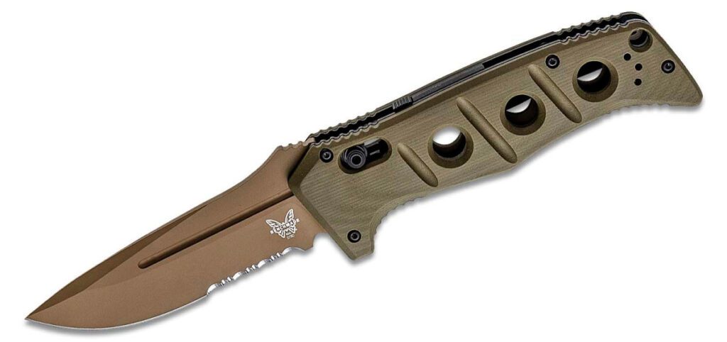 benchmade-2750sfe21-auto-adamas-automatic-folder-3-82-cpm-cruwear-fde-cerekote-partially-serrated-drop-point-blade-od-green-g10-handle-axis-lock