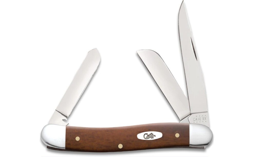 case-28701-stockman-non-locking-folder-2-57-1-88-1-71-stainless-steel-mirror-polish-clip-point-sheepsfoot-spey-blades-chestnut-bone-handle-slip-joint