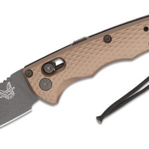 Benchmade (2950BK-1) "Auto Partial Immunity" Automatic Folder, 1.95" CPM-M4 Cobalt Black Cerakote Wharncliffe Blade, Burnt Bronze 6061-T6 Aluminum Handle, AXIS Lock
