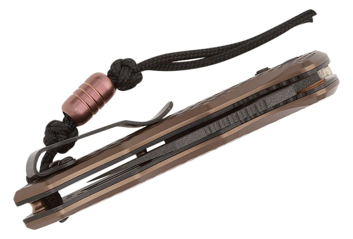 Benchmade (2950BK-1) "Auto Partial Immunity" Automatic Folder, 1.95" CPM-M4 Cobalt Black Cerakote Wharncliffe Blade, Burnt Bronze 6061-T6 Aluminum Handle, AXIS Lock - Image 3