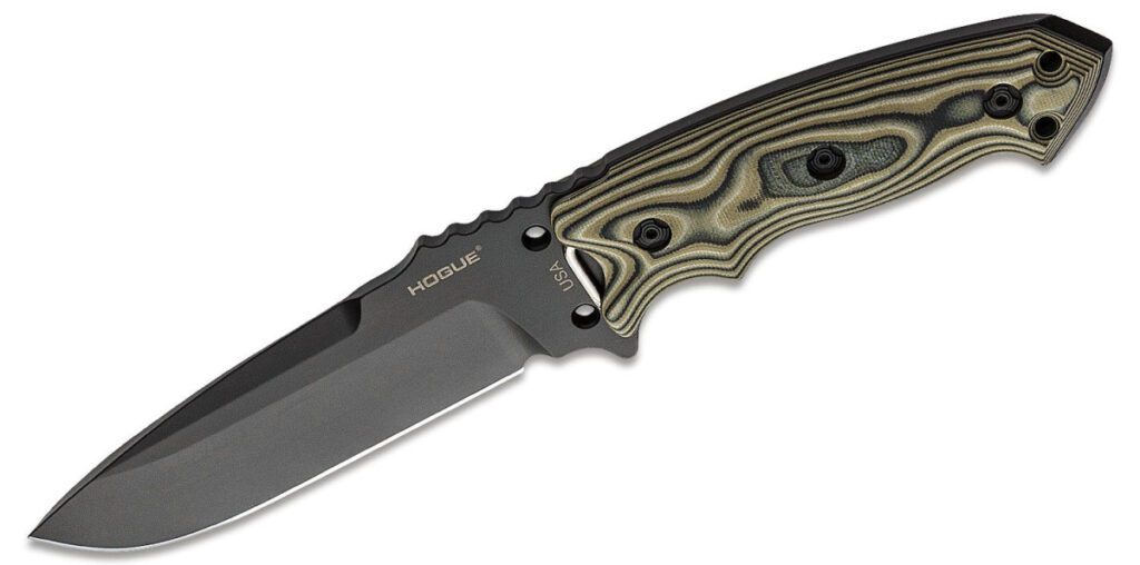 hogue-35178-ex-f01-fixed-blade-5-5-a2-black-cerakote-drop-point-blade-black-od-green-g-mascus-handle-ballistic-nylon-sheath