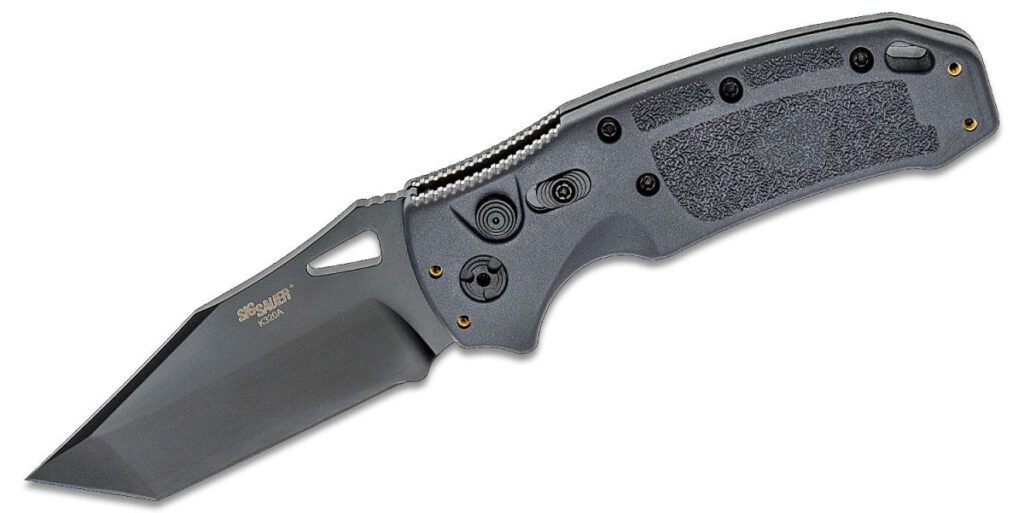 hogue-36322-sig-k320-automatic-folder-3-5-cpm-s30v-black-cerakote-tanto-blade-gray-polymer-handle-push-button