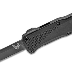 Benchmade (4600DLC) "Phaeton" Dual Action OTF, 3.45" CPM-S30V Black DLC Drop Point Blade, Black 6061-T6 Aluminum Handle