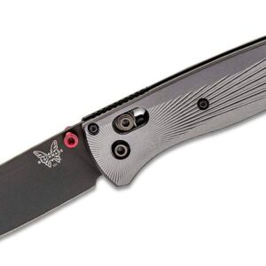 Benchmade (535BK-4) "Bugout" Manual Folder, 3.24" CPM-M390 Black Cerakote Drop Point Blade, 6061-T6 Aluminum Handle, AXIS Lock