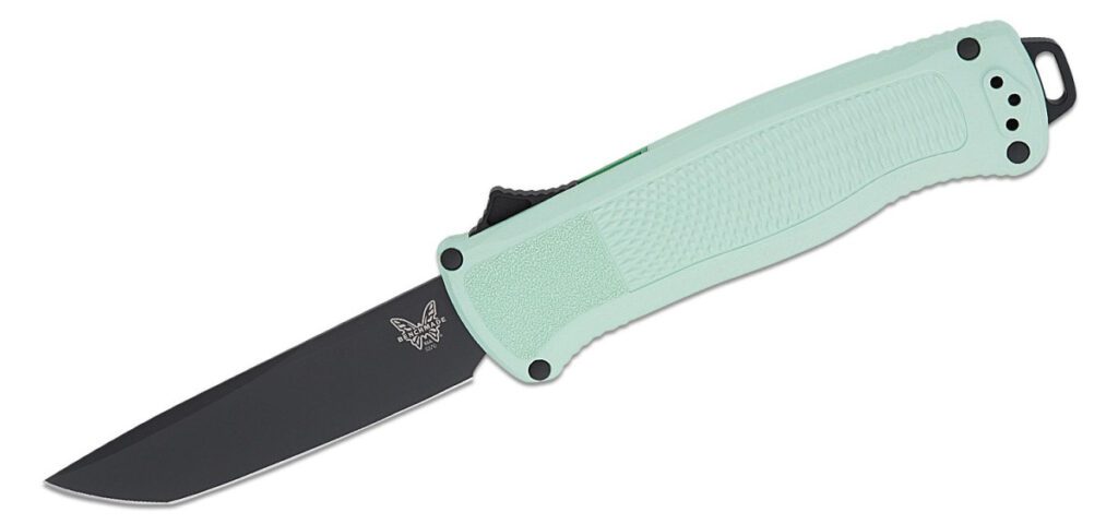 benchmade-5370bk-03-shootout-dual-action-otf-3-51-cpm-cruwear-black-dlc-tanto-blade-sea-foam-grivory-handle