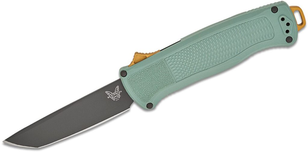 benchmade-5370bk-07-shootout-dual-action-otf-3-494-cpm-cruwear-black-dlc-tanto-blade-sage-green-grivory-handle