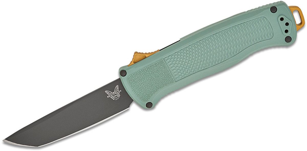 benchmade-5370bk-07-shootout-dual-action-otf-3-494-cpm-cruwear-black-dlc-tanto-blade-sage-green-grivory-handle