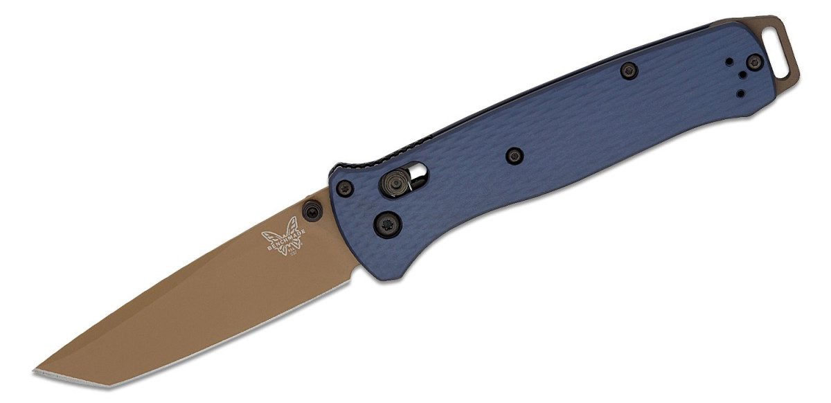 benchmade-537fe-02-bailout-manual-folder-3-38-cpm-m4-flat-dark-earth-cerakote-tanto-blade-crater-blue-6061-t6-aluminum-handle-with-glass-breaker-axis-lock