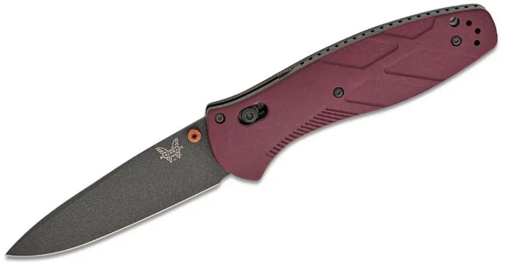 benchmade-581bk-04-barrage-s30v-black-drop-point-blade-with-redstone-richlite-handles