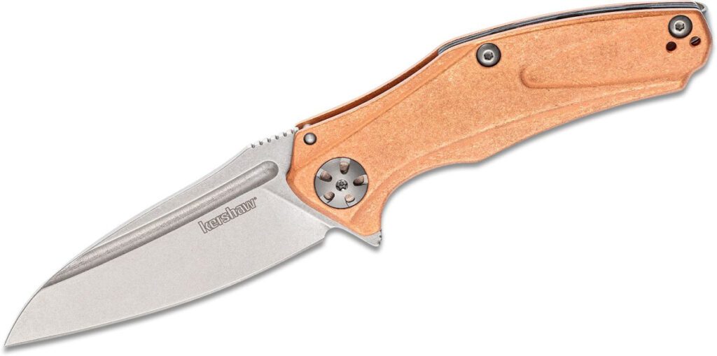 kershaw-7006cu-natrix-copper-manual-folder-2-75-d2-stonewash-drop-point-blade-bead-blasted-copper-handle-frame-lock
