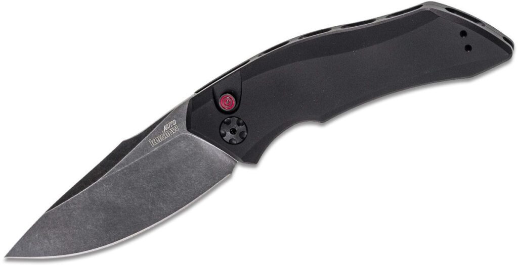 kershaw-7100bw-launch-1-automatic-folder-3-40-cpm-154-black-oxide-drop-point-blade-black-anodized-aluminum-handle-push-button-lock
