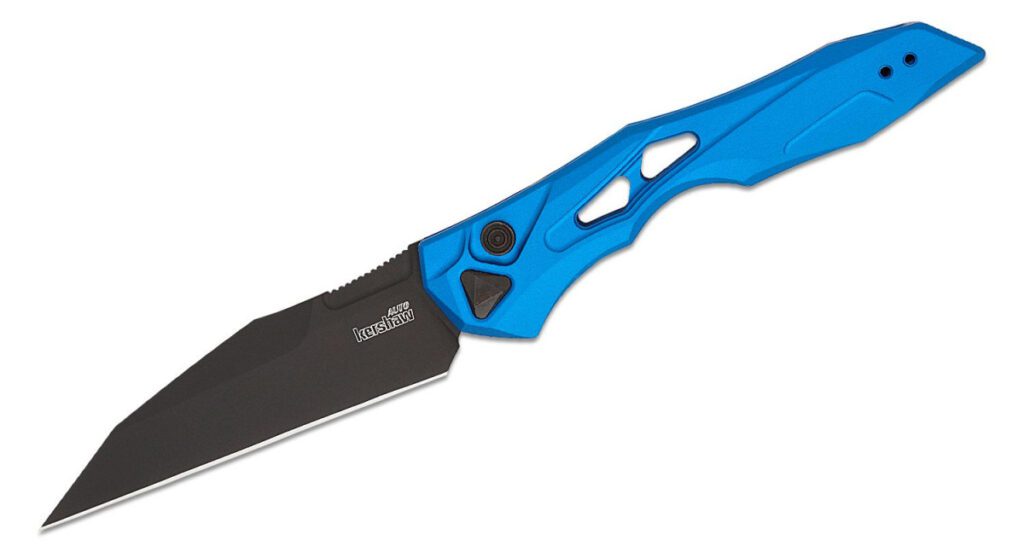 kershaw-7650blu-launch-13-automatic-folder-3-50-cpm-154-black-dlc-wharnclliffe-blade-blue-anodized-aluminum-handle-push-button-lock