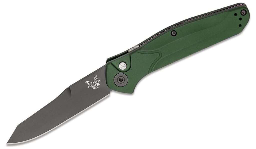 benchmade-9400bk-auto-osborne-automatic-folder-3-40-cpm-s30v-black-dlc-reverse-tanto-blade-green-6061-t6-aluminum-handle-push-button-lock