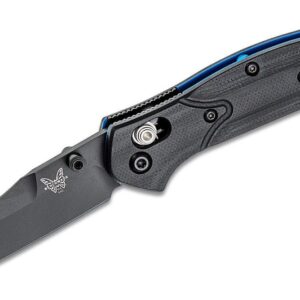 Benchmade (945BK-1) "Mini Osborne" Manual Folder, 2.92" S30V Black Cerakote Reverse Tanto Blade, Black G-10 Handle, AXIS Lock